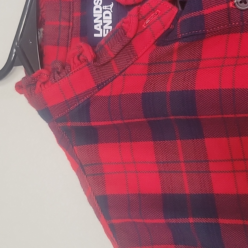 Ruffle Plaid Shirt